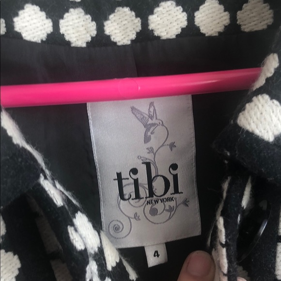 Tibi Black/white coat, size 4 - Picture 6 of 8